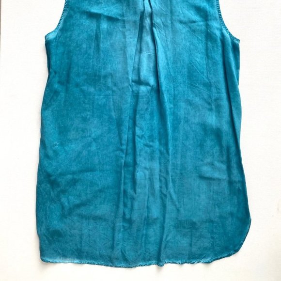 Young Fabulous & Broke  YFB Long Sleeveless Button Shirt Blue - Picture 5 of 5